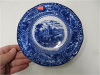 Flow Blue plate, 8" dia