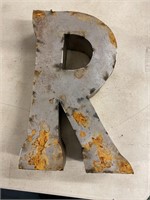 R, three dimensional handmade letter