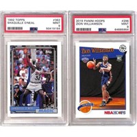 (2)psa 9 Basketball Rookies Shaq/zion