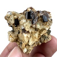 27GM Rare Natural Vesuvianite With Albite Specimen