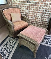 Agio Swivel Chair with Ottoman in Cigar Room