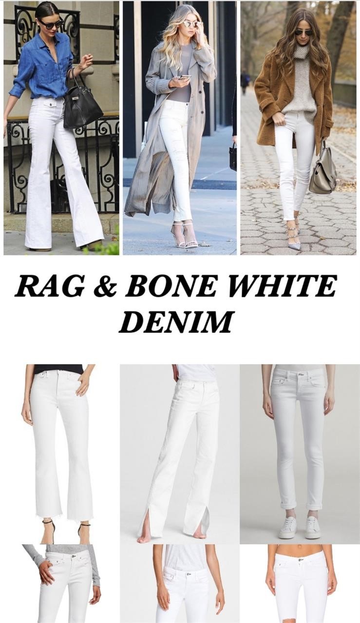 Rag & Bone White Denim