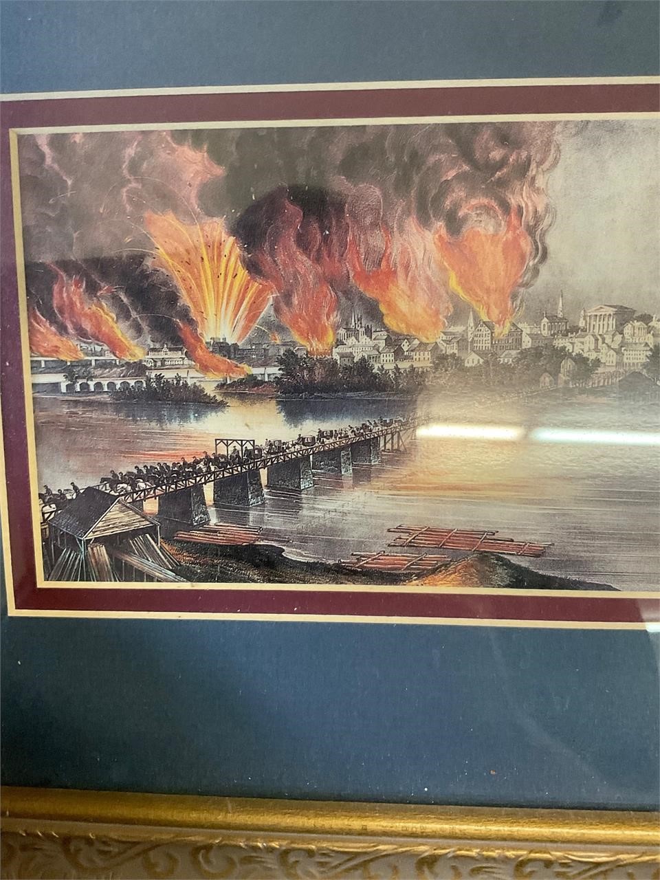 Evacuation of Richmond Framed Print