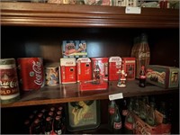 LOT OF COKE TINS AND COLLECTIBLES