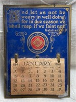 1941 Wortendyke Mfg Richmond, Va Calendar