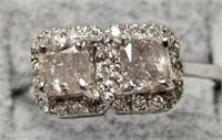 $6155  Platinum Pt950 Light Pink Diamond (0.76Ct,I