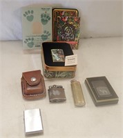 ZIPPO LIGHTERS - ONE IN LEATHER POUCH "HARLEY