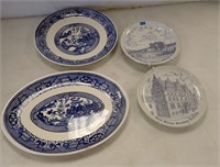 (2) PLATES, AALBORD DENMARK & BLUE WILLOW