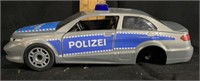police car missing front wheel