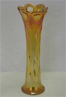Beaded Bullseye 12" vase - marigold