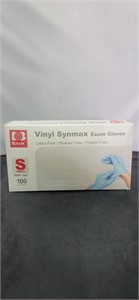 Vinyl Synmax Exam Gloves Size Small (100 Count)