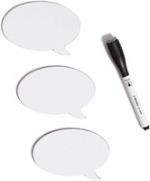 New 4pc Magnetic Dry Erase Speech Bubbles with
