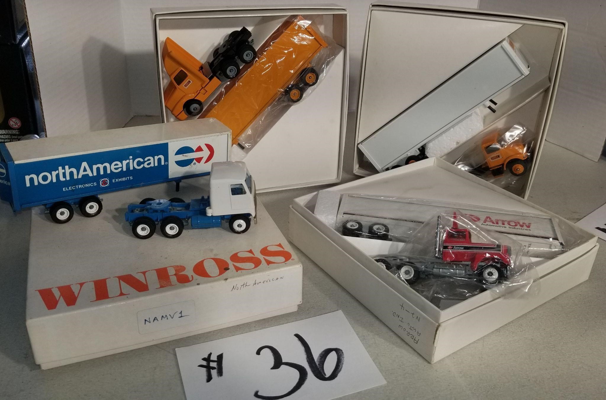 4 Winross Tractor Trailers