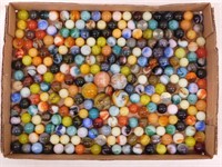 Vintage glass marbles & 4 shooter marbles