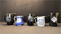 5 ASSORTED WHISKY JUGS INCLUDES WHITEHORSE,
