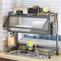 Over The Sink Dish Drying Rack (Slate Gray)