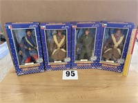 LOT OF 4 - 12" SOLDIERS OF THE WORLD ACTION FIGS.