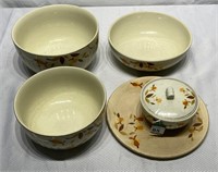 5 pcs. Jewel Tea Bowls, Sugar & Plate