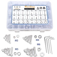 600pcs M3 M4 M5 M6 Metric Screw Assortment,