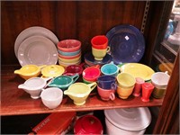 46 pieces Homer Laughlin Harlequin dishes: