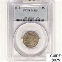 1911 Liberty Victory Nickel PCGS MS65