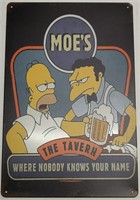Simpsons Moe's Tavern Tin Sign