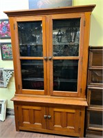 Fir 2 Door Cupboard with Hutch