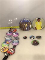Collection of Button pins. Jackson5, Michael