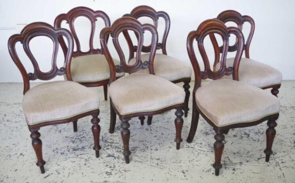 Six mahogany Admiralty back dining chairs