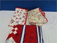 Three Quilted Blankets