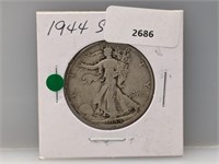 1944-S 90% Silver Walker Half $1 Dollar