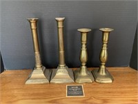 2 Sets of Brass Candle Sticks