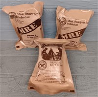 (3) Sealed Department Of Defense MRE's