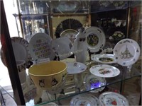 Child'S Plates, Bowl, & Teapot, Assorted Makers