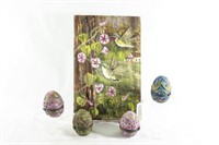 Hinged Egg Resin Sculptures, S. Martin Floral Art