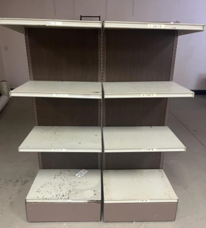 Pair of Metal Shelves