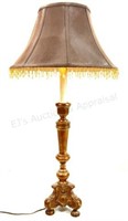 Candlestick Bronzed Metal Double Bulb Table Lamp