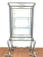 Contemporary Style Wrought Iron Curio Cabinet