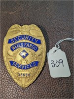 Wells Fargo Security Guard Badge Enameled