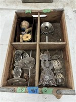 Assorted Broken Crystal Items In Soda Crate