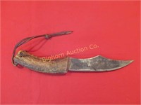 Hunting Knife w/ Antler Handle, Hand Made