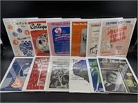 12 Pieces of old sheet music mostly from WWII: Por