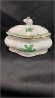 Herend Chinese Bouquet Green, Covered Bonbon with