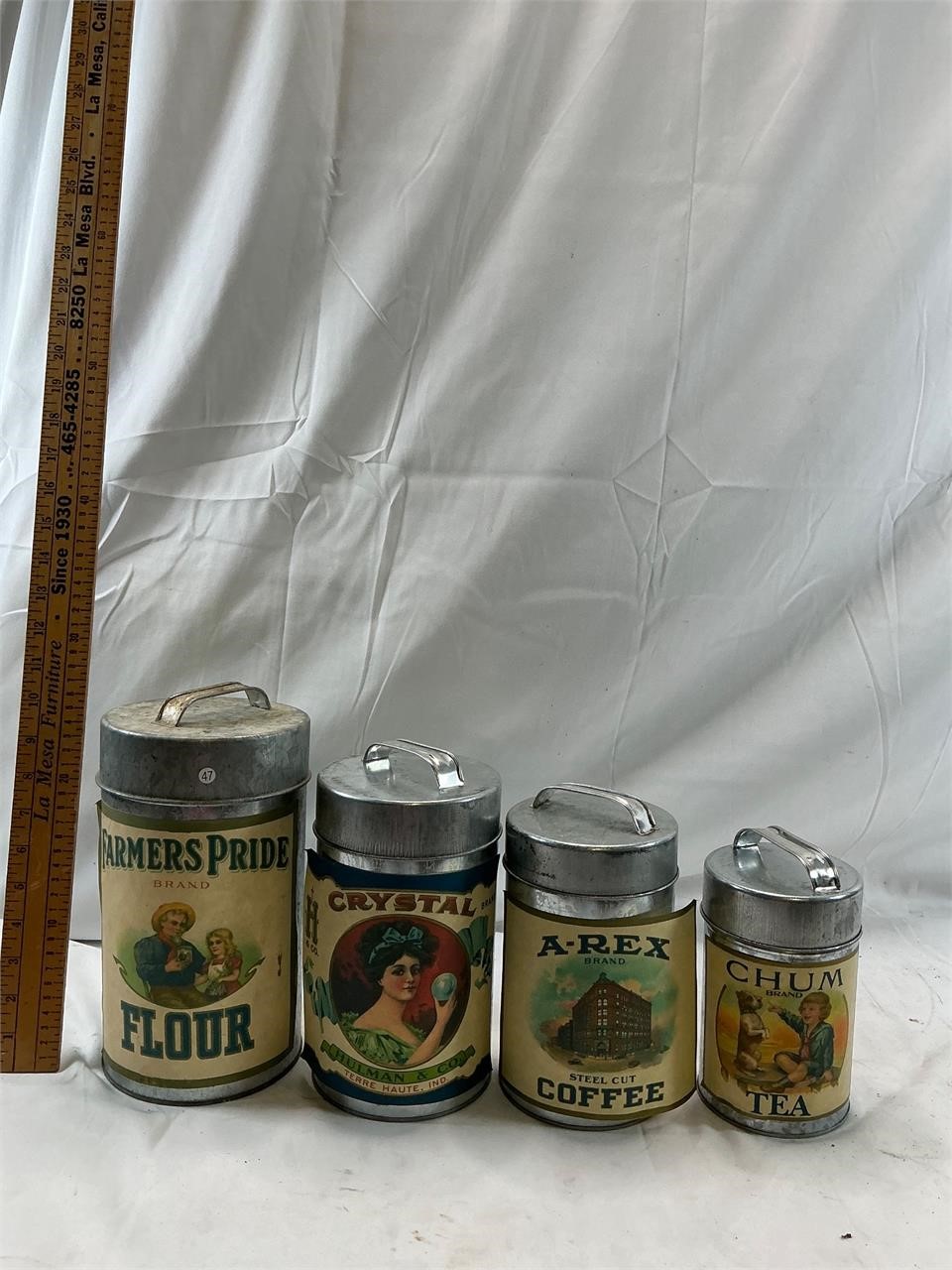 4pc Zinc Canister Set