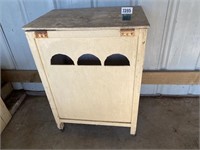 Vintage Storage Cabinet w/Top Hinged Lid