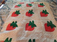 Strawberry Patch Homemade quilt