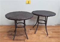 Pair Of Patio Tables 18" T & 18"W