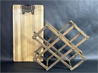 Vintage Shannon Arch Clipboard and Wine Organizer