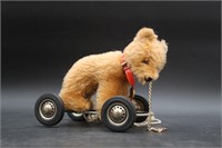 Vintage Hermann "Teddy Bear" Pull Toy On Wheels