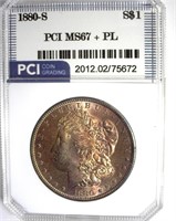 1880-S Morgan MS67+ PL LISTS $35000